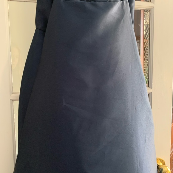 BHLDN Amsale Shera Strapless Dress with train size 8 Navy - Picture 8 of 10